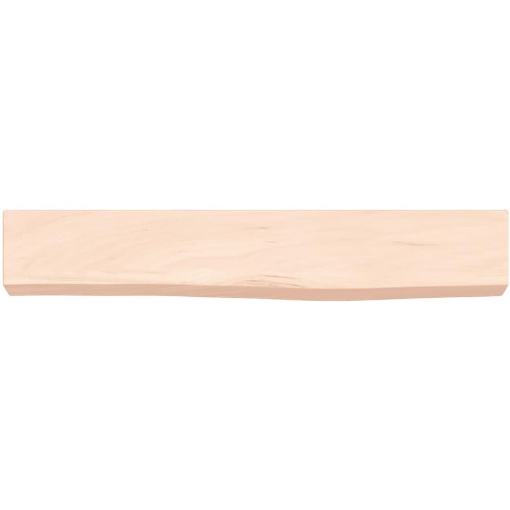 Ripiano a Parete 60x10x6 cm Legno Massello Rovere Non Trattato - Foto 2