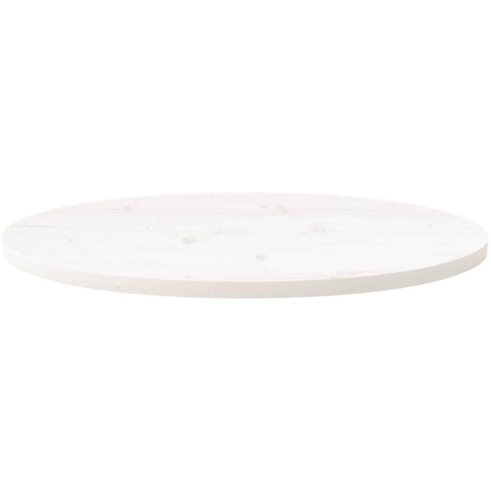 Piano Tavolo Bianco 80x40x2,5cm In Legno Massello Di Pino Ovale - Foto 3