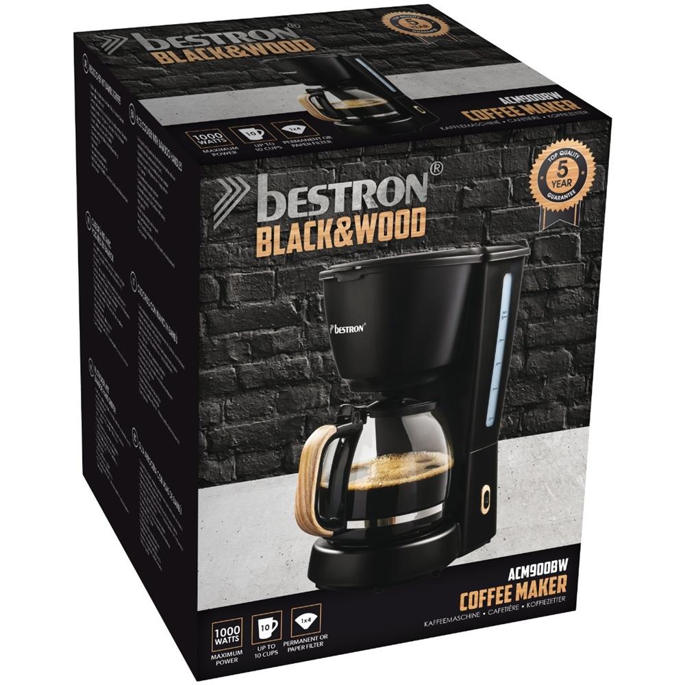 Macchina da caffè con filtro per 10 tazze di caffè, con caraffa in vetro Capacita 1,5 L Potenza 1000 w Colore Nero - Foto 8