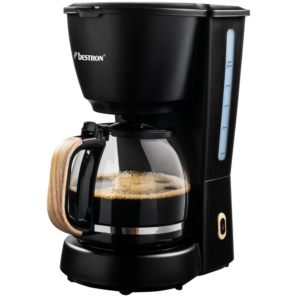 Macchina da caffè con filtro per 10 tazze di caffè, con caraffa in vetro Capacita 1,5 L Potenza 1000 w Colore Nero - Foto 1