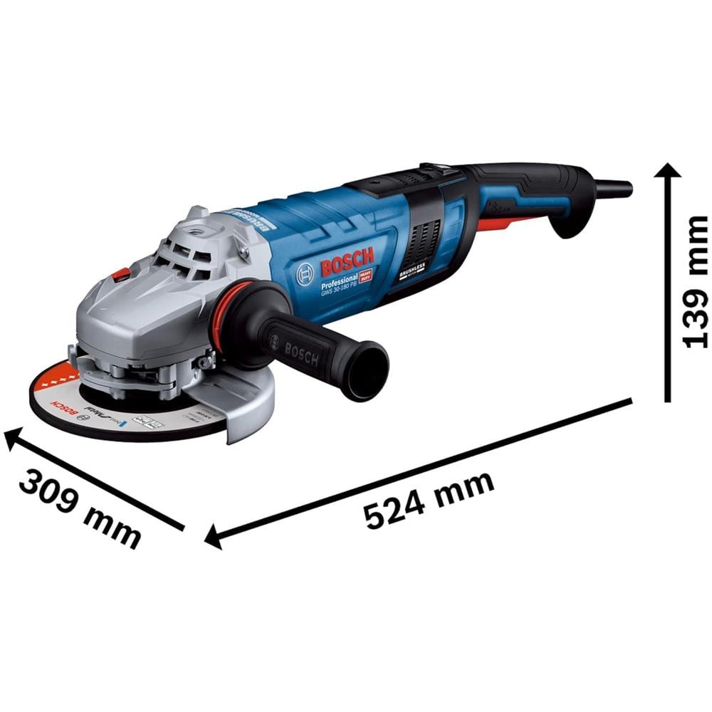 Smerigliatrice Angolare GWS 30-180 PB 180 mm 2800 W Colore Blu Nero - Foto 3