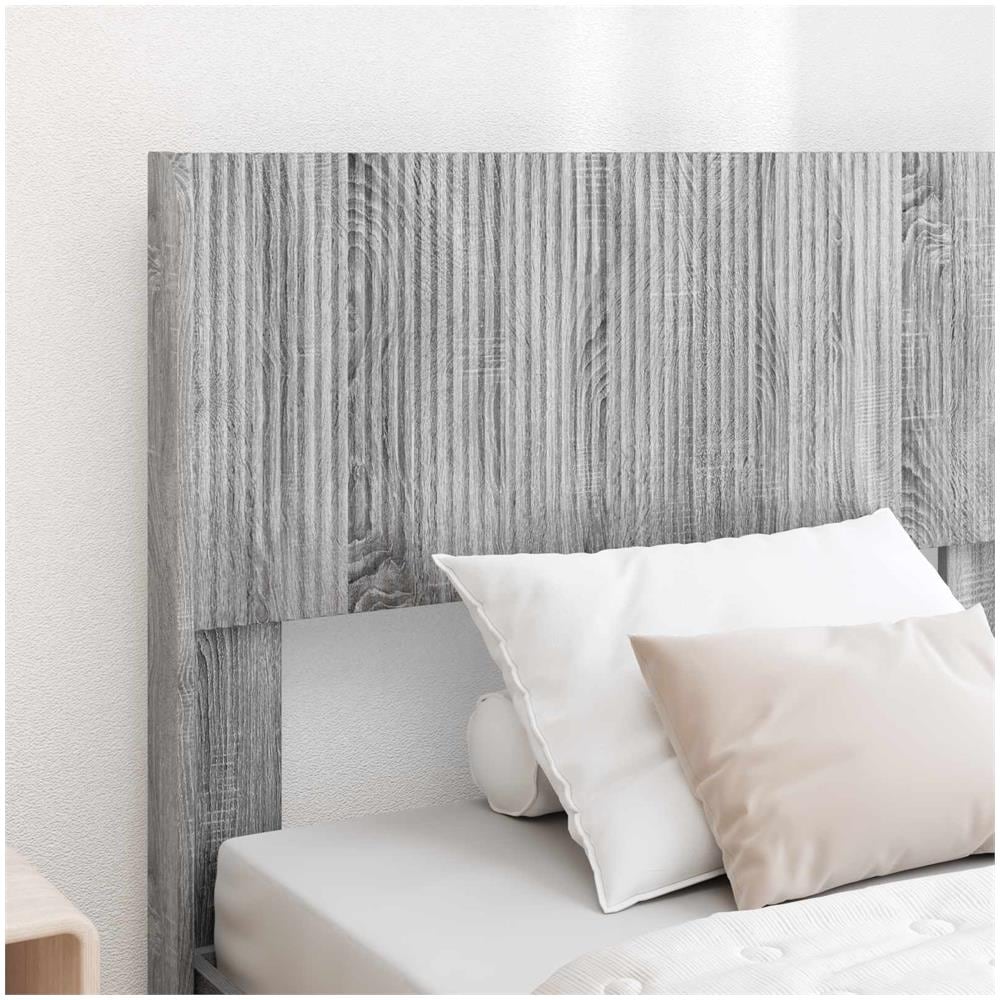 Struttura del letto con stoccaggio e testata Grigio Sonoma - Foto 2