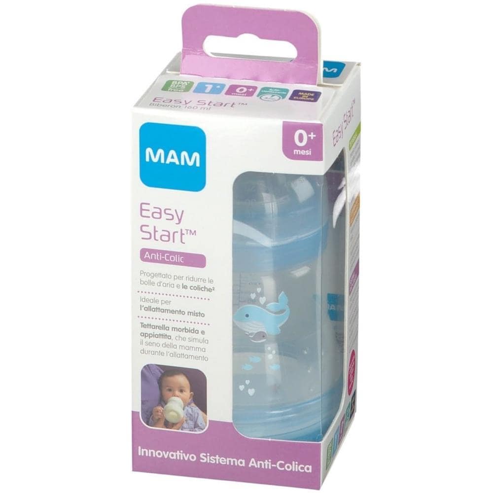 Mam Biberon Easy Start 160 ml 0+ Tettarella 1 Maschio - Foto 2
