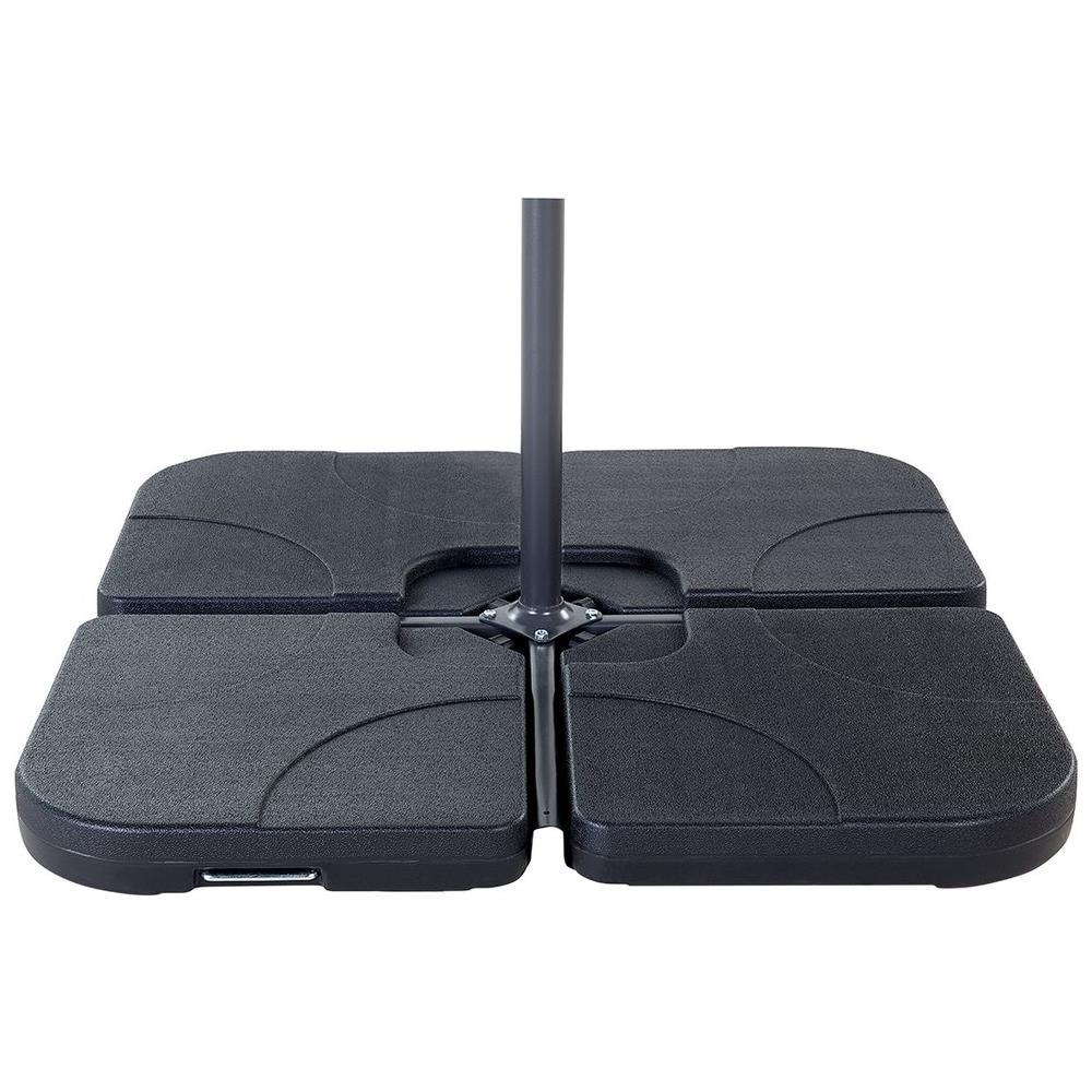 Contrappesi Per Ombrellone 4 Pezzi Antracite Riempimento Acqua / sabbia Caria - Foto 1