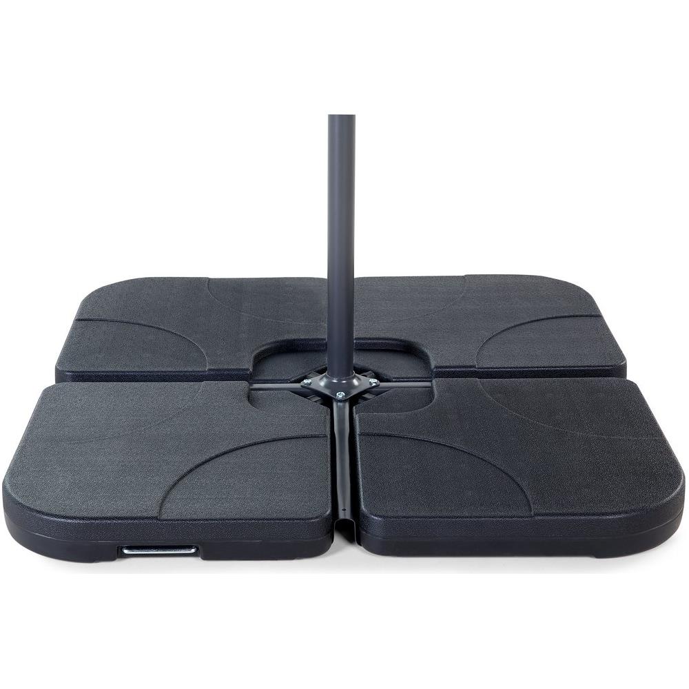 Contrappesi Per Ombrellone 4 Pezzi Antracite Riempimento Acqua / sabbia Caria - Foto 2