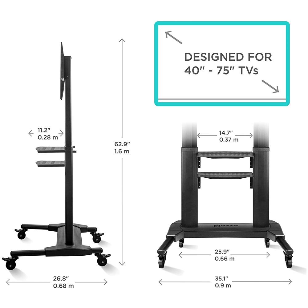 Supporto Tv Da Pavimento per schermi da 42 - 80 Pollici LCD LED QLED VESA max. 700x400 mm TS27-71 - Foto 2