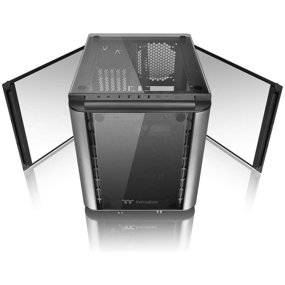 Case Level 20 VT Micro Tower Micro-ATX / Mini-ITX 2 Porte USB 3.0 Colore Nero e Argento (Finestrato) - Foto 2