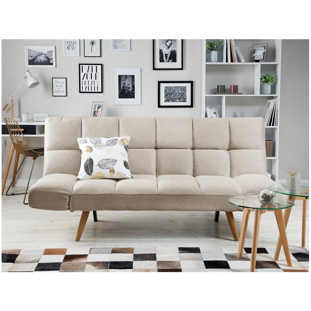 Divano Letto In Tessuto Beige Ingaro - Foto 2