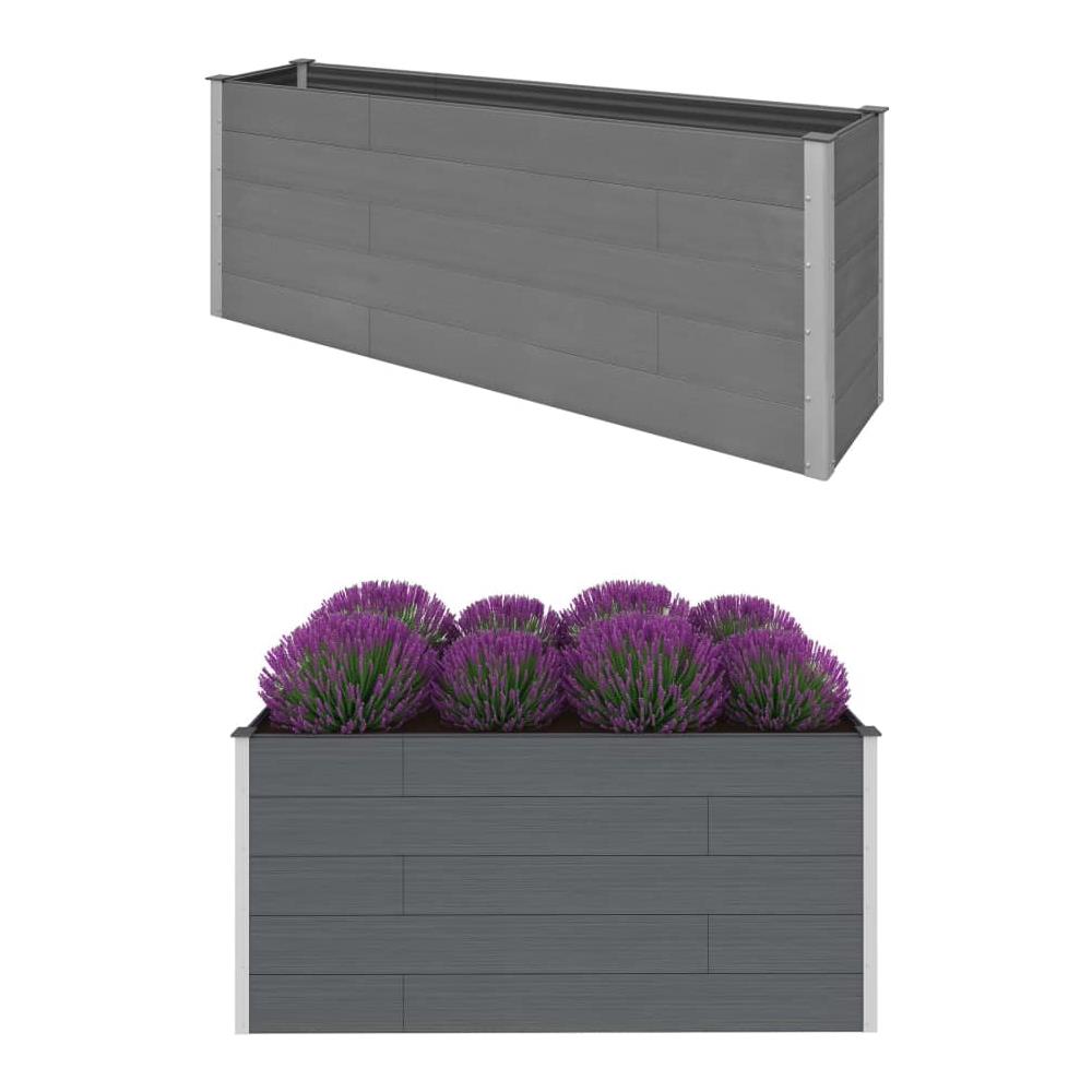 Fioriera da Giardino Grigio Blu 160x120x53 cm in PP - Vente-unique