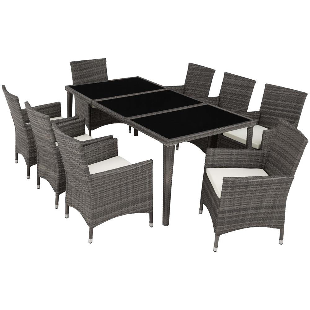 Set In Rattan Monaco, Alluminio - Grigio - Foto 2