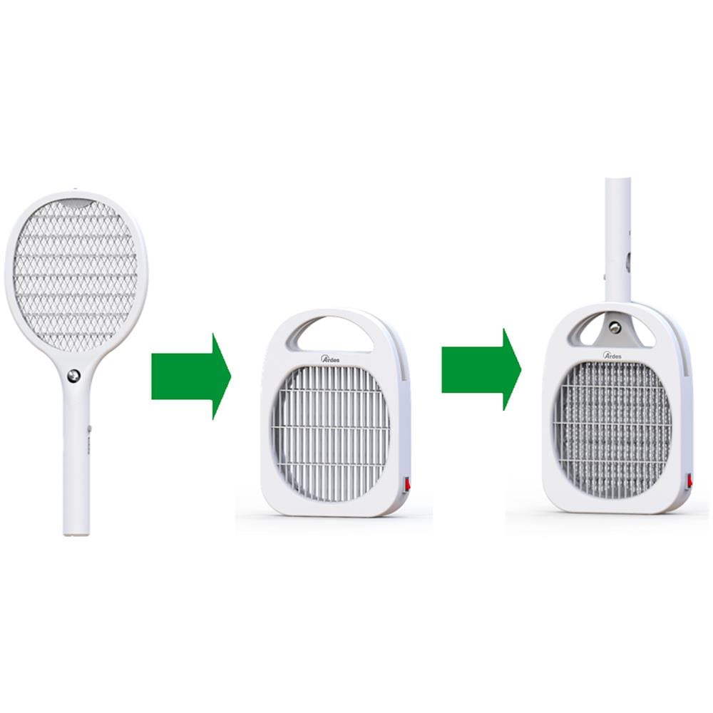 Zanzariera Elettrica EXCALIBUR con Racchetta Estraibile Lampada LED Colore Bianco - Foto 2