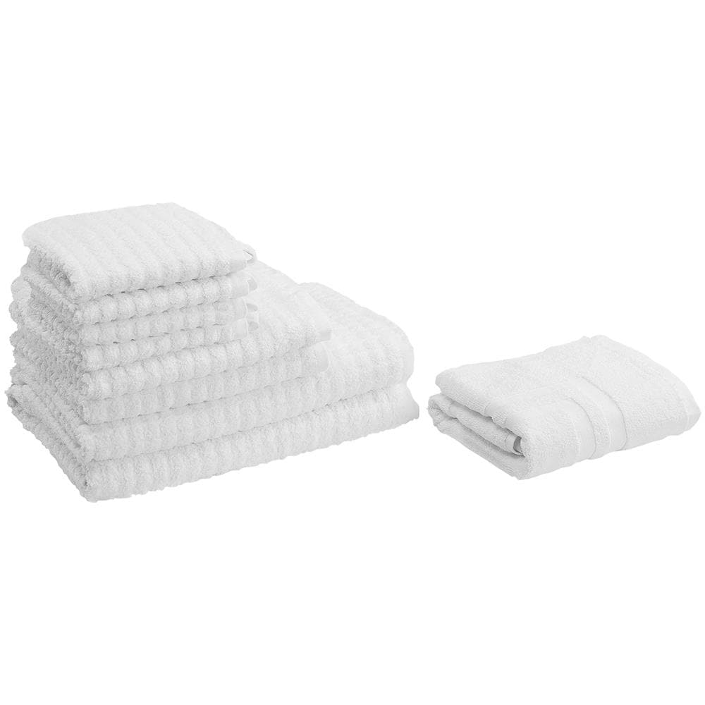 Set Di 9 Asciugamani In Cotone Bianco Atai - Foto 1