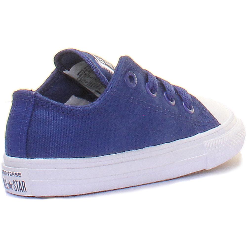 Cons 750152 Chuck Taylor Low Canvas Trainer In Blue White For Infants - Foto 3