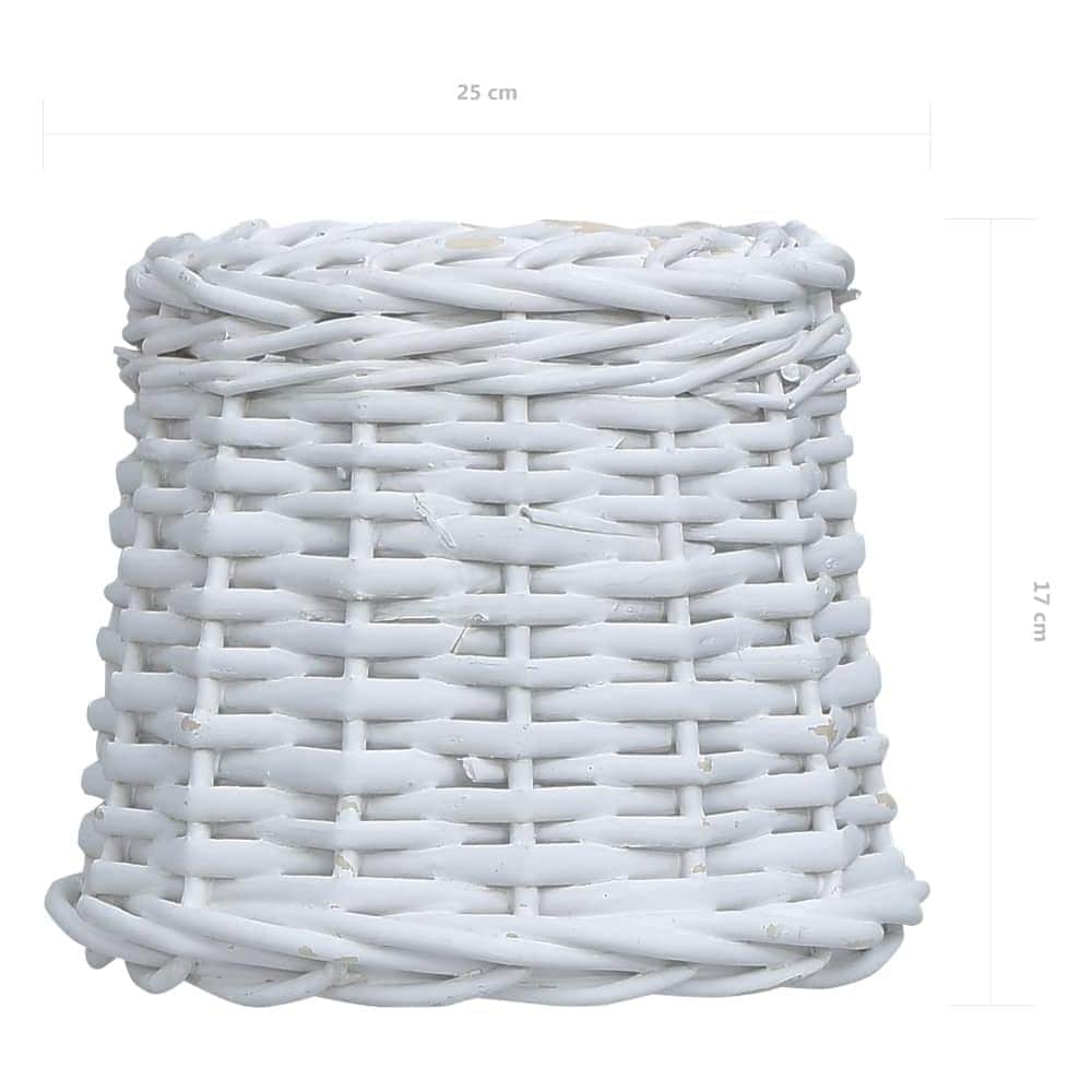 Paralume In Vimini 25x17 Cm Bianco - Foto 2