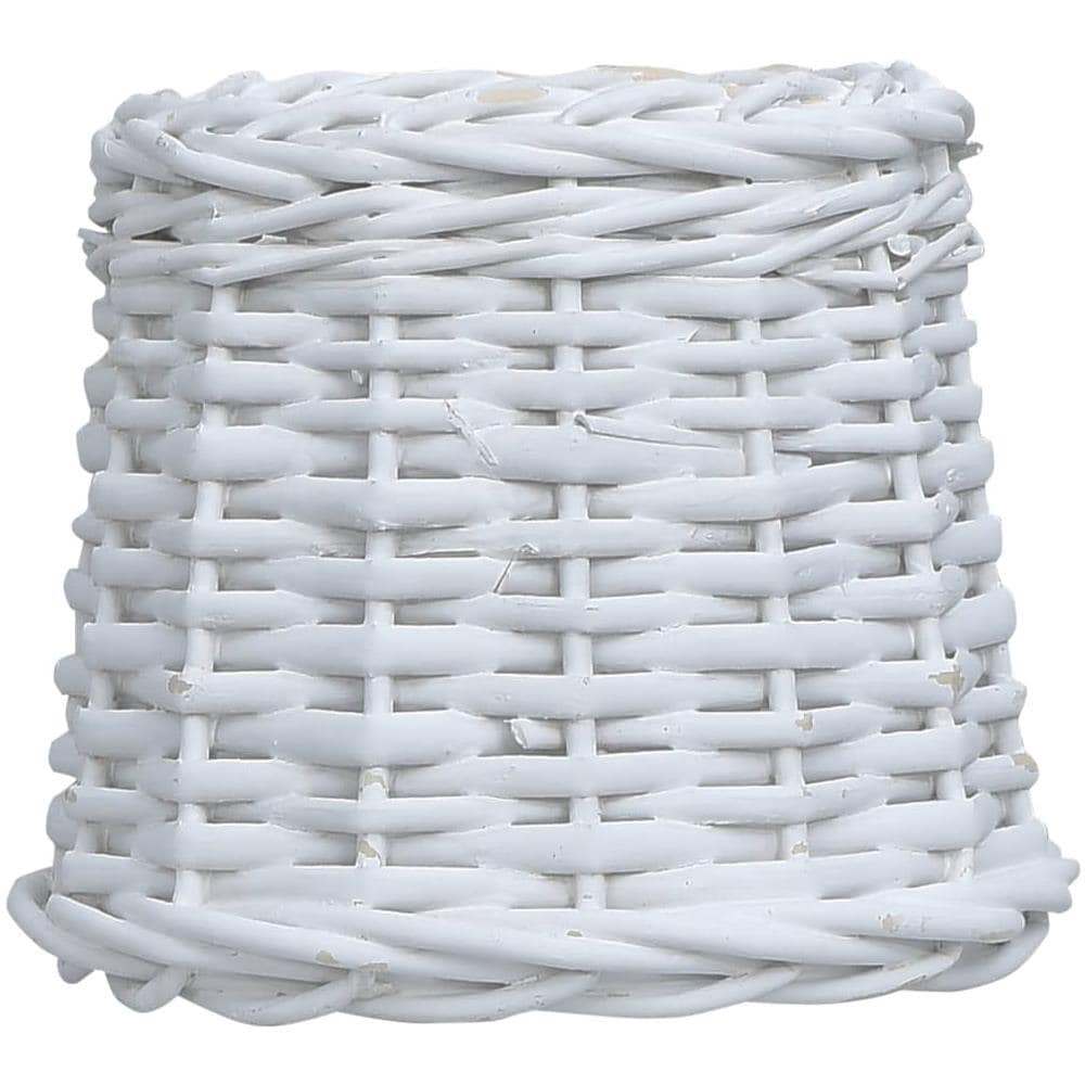 Paralume In Vimini 25x17 Cm Bianco - Foto 1