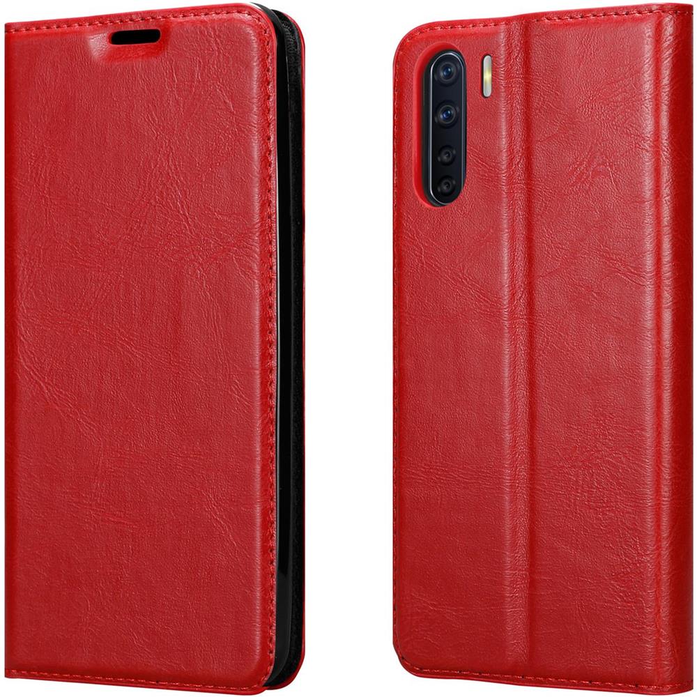 Custodia Compatibile Con Oppo A91 In Rosso Mela - Coperchio Protettiva Con Chiusura Magnetica, Funzione Stand E Tasca Per Le Carte - Foto 8
