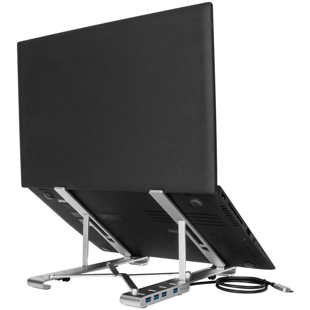 Supporto notebook - con Hub USB a 4 porte - 10" - 15.6" - argento - Foto 11