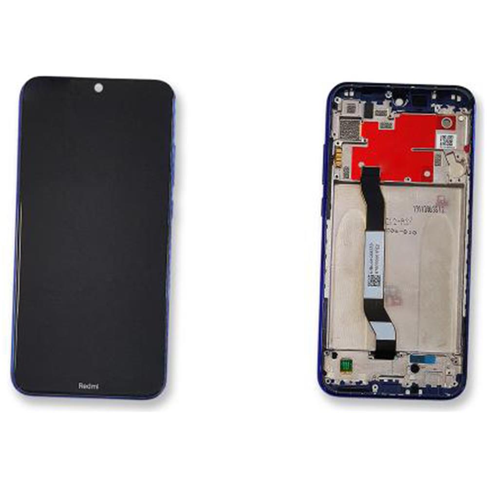 Schermo Per Xiaomi Redmi Note 8t Lcd + Vetro Tattile + Chassis, Blu Scuro - Foto 2