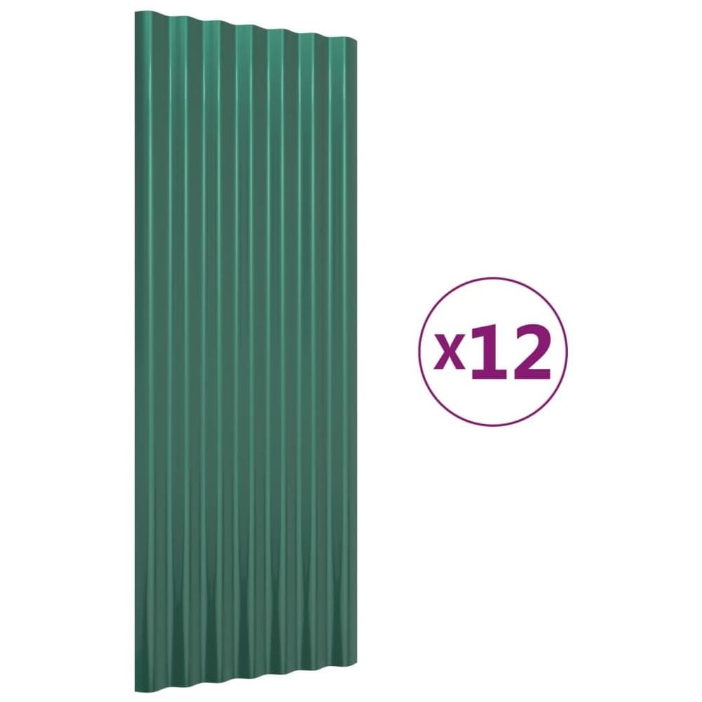 Pannelli Per Tetto 12 Pz Acciaio Verniciato A Polvere 100x36 Cm - Foto 2
