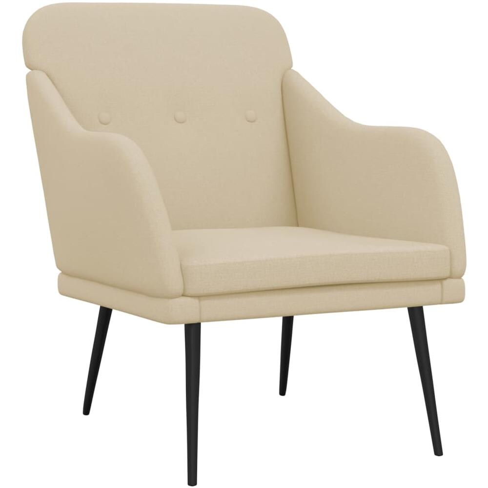 Poltrona Crema 63x76x80 Cm In Tessuto - Foto 2