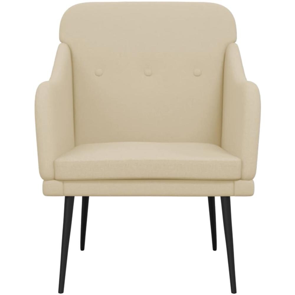 Poltrona Crema 63x76x80 Cm In Tessuto - Foto 3