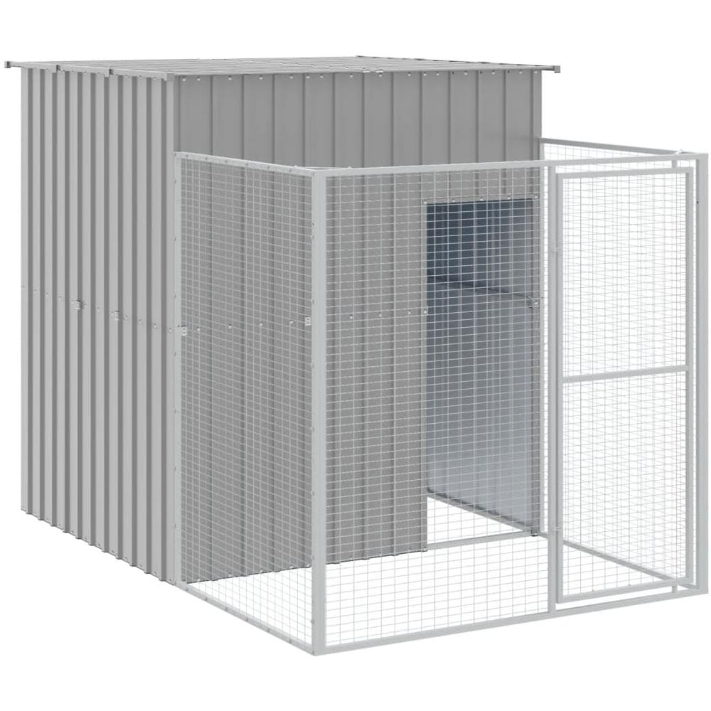 Casetta Cani Corsa Grigio Chiaro 165x251x181 Cm Acciaio Zincato - Foto 1