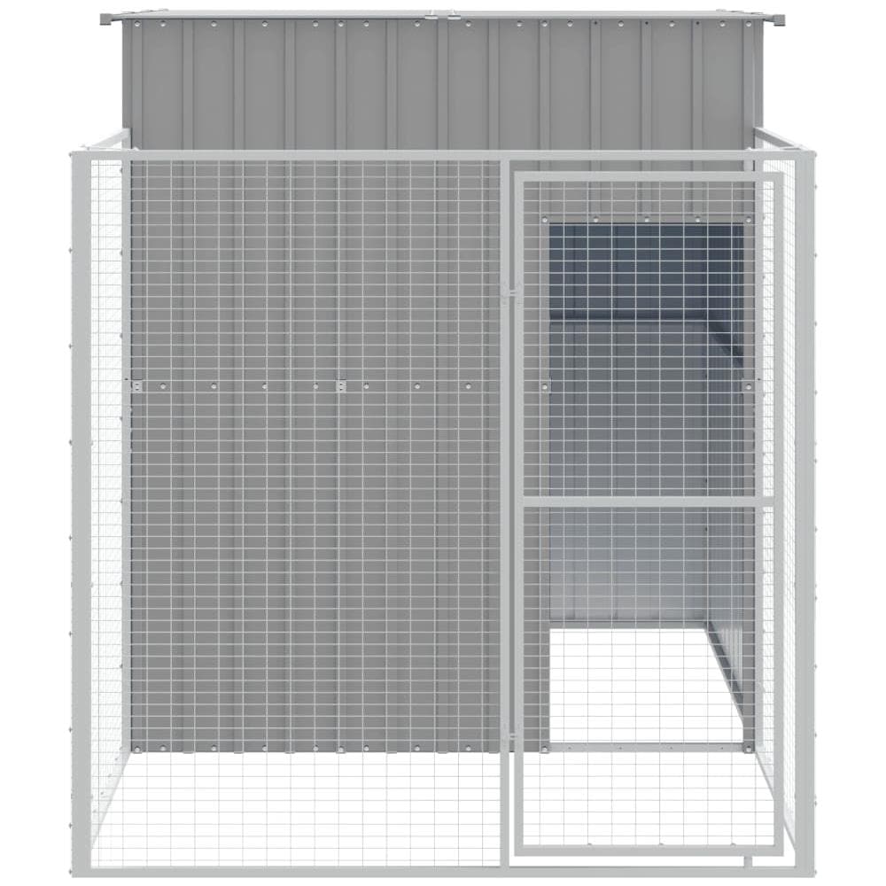 Casetta Cani Corsa Grigio Chiaro 165x251x181 Cm Acciaio Zincato - Foto 4