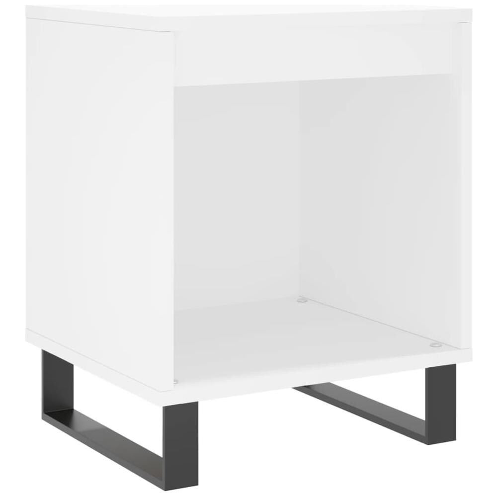 Comodino Bianco 40x35x50 Cm In Legno Multistrato - Foto 2