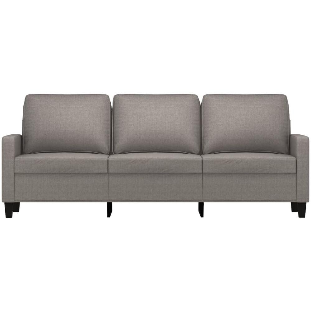 Divano A 3 Posti Tortora 180 Cm In Tessuto - Foto 3