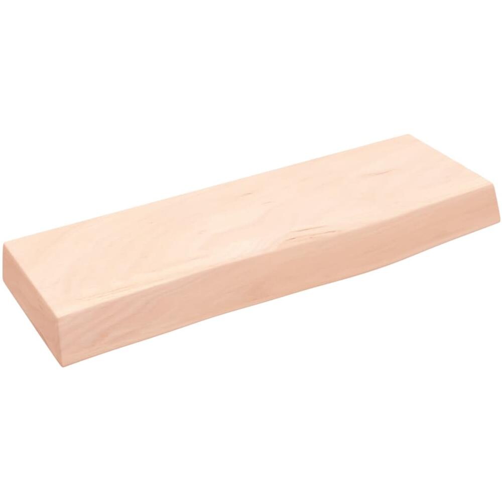 Ripiano a Parete 60x20x6 cm Legno Massello Rovere Non Trattato - Foto 1