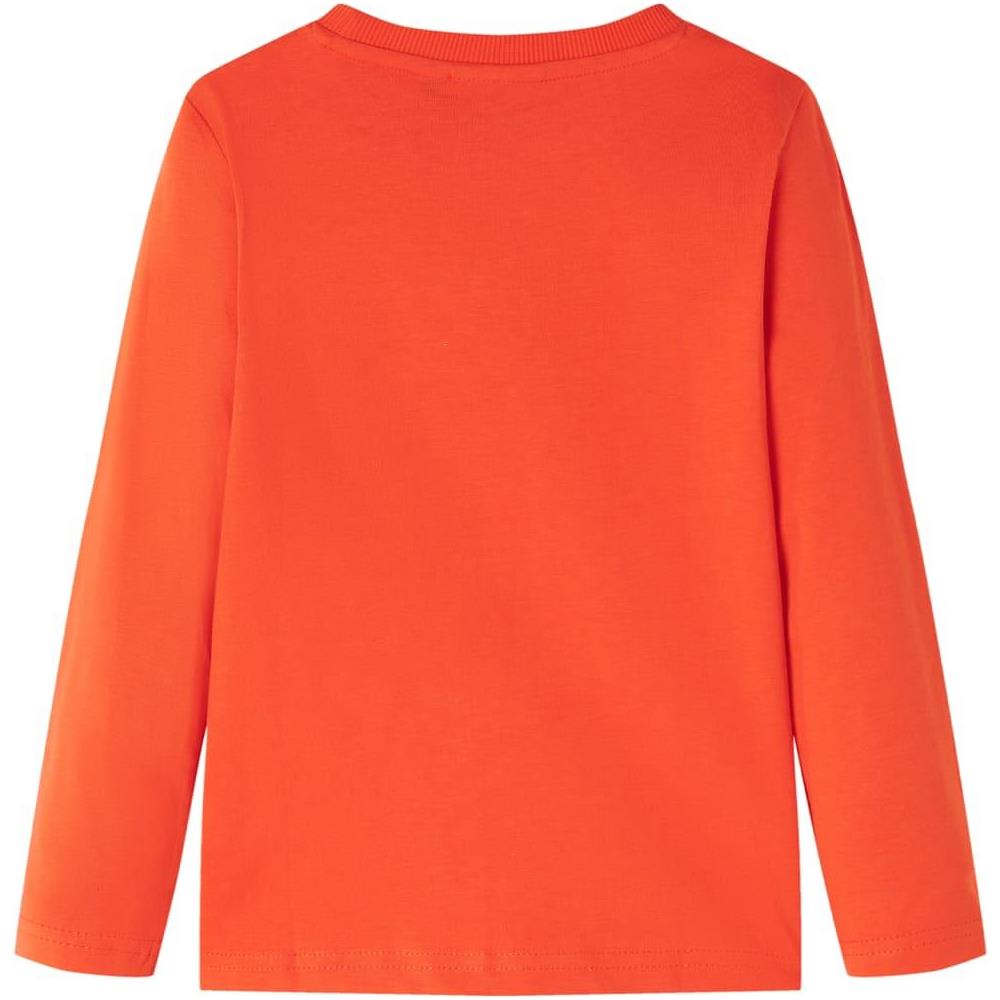Maglietta Bambino Maniche Lunghe Arancione Brillante 116 - Foto 2