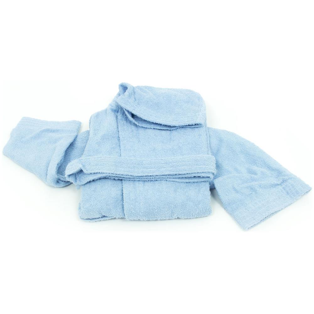 Accappatoio Per Bambini In Spugna Modello Children Colore Azzurro 14 Anni Azzurro - Foto 2
