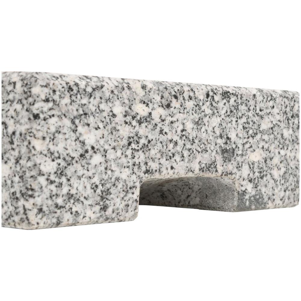 vidaXL Base per Parasole in Granito Rettangolare 25 kg Supporto per Ombrellone