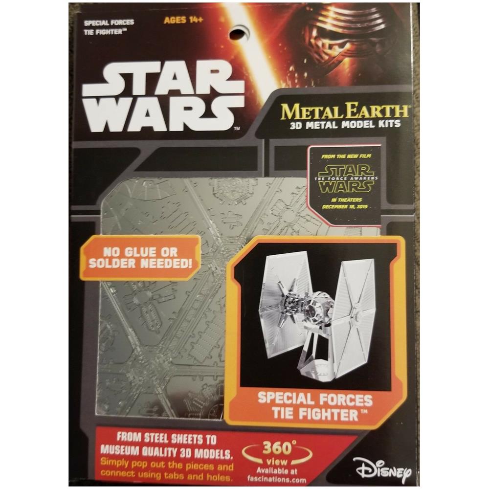 Fascinations Metal Earth Star Wars Special Forces Tie Fighter Puzzle Di Metallo 3d - Foto 6