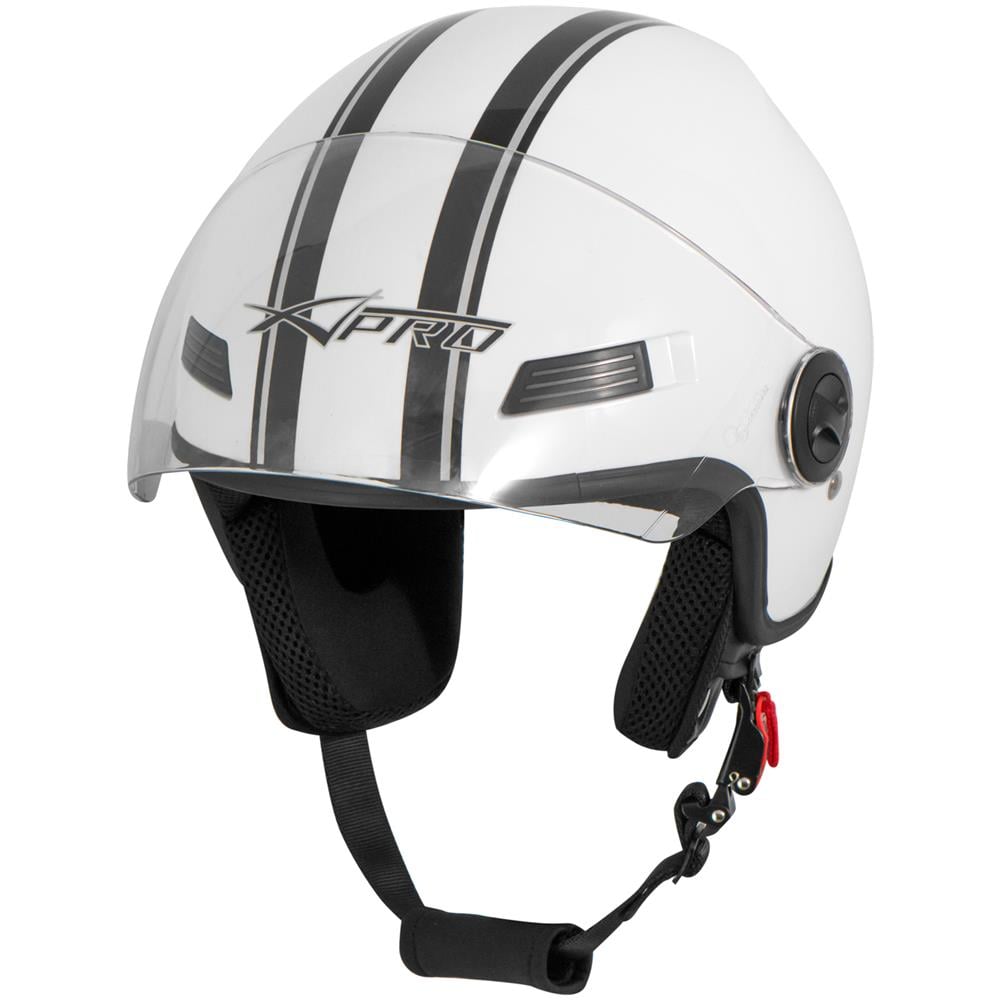 Casco Jet Scooter Moto Quad Omologato Ece 22 05 Visiera Bianco M - Foto 5
