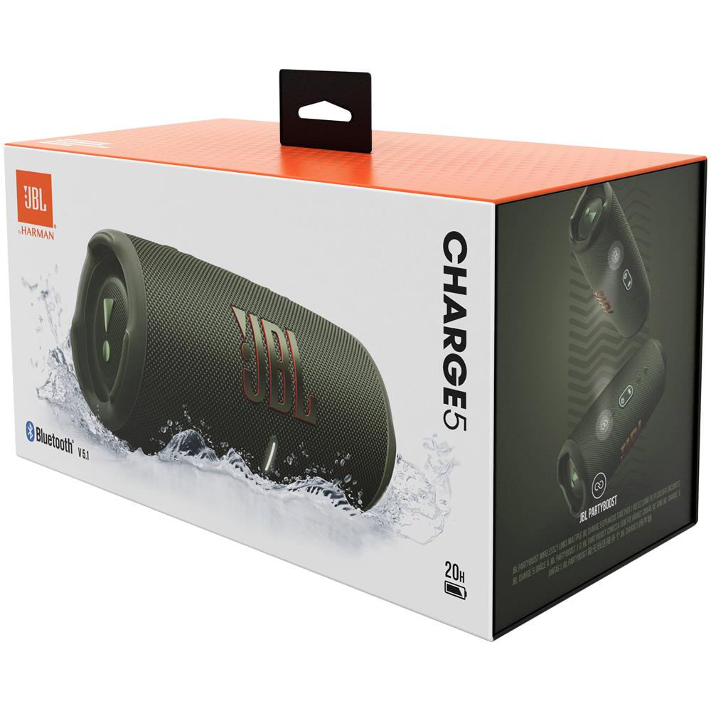 Speaker Portatile Charge 5 Wireless Bluetooth Potenza 30 + 10 Watt con PowerBank Colore Verde - Foto 7