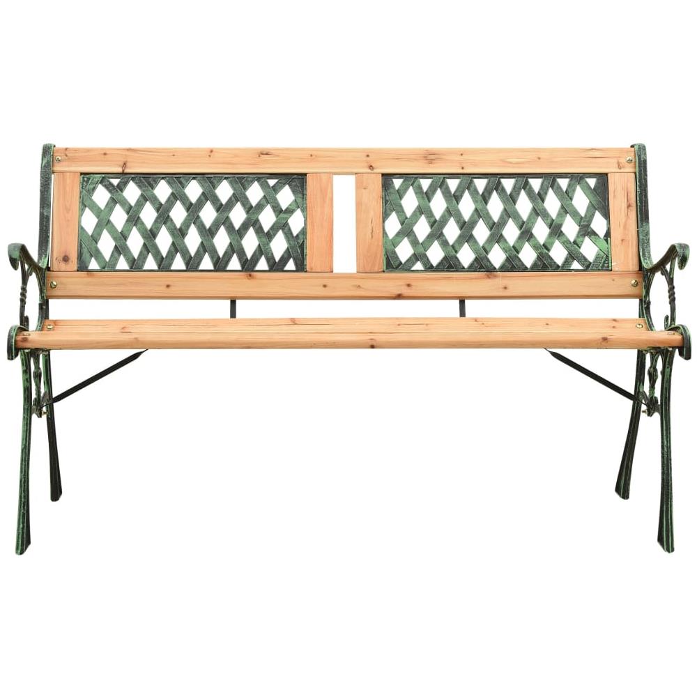 Panchina da Giardino 122 cm in Ghisa e Legno Massello di Abete - Foto 2