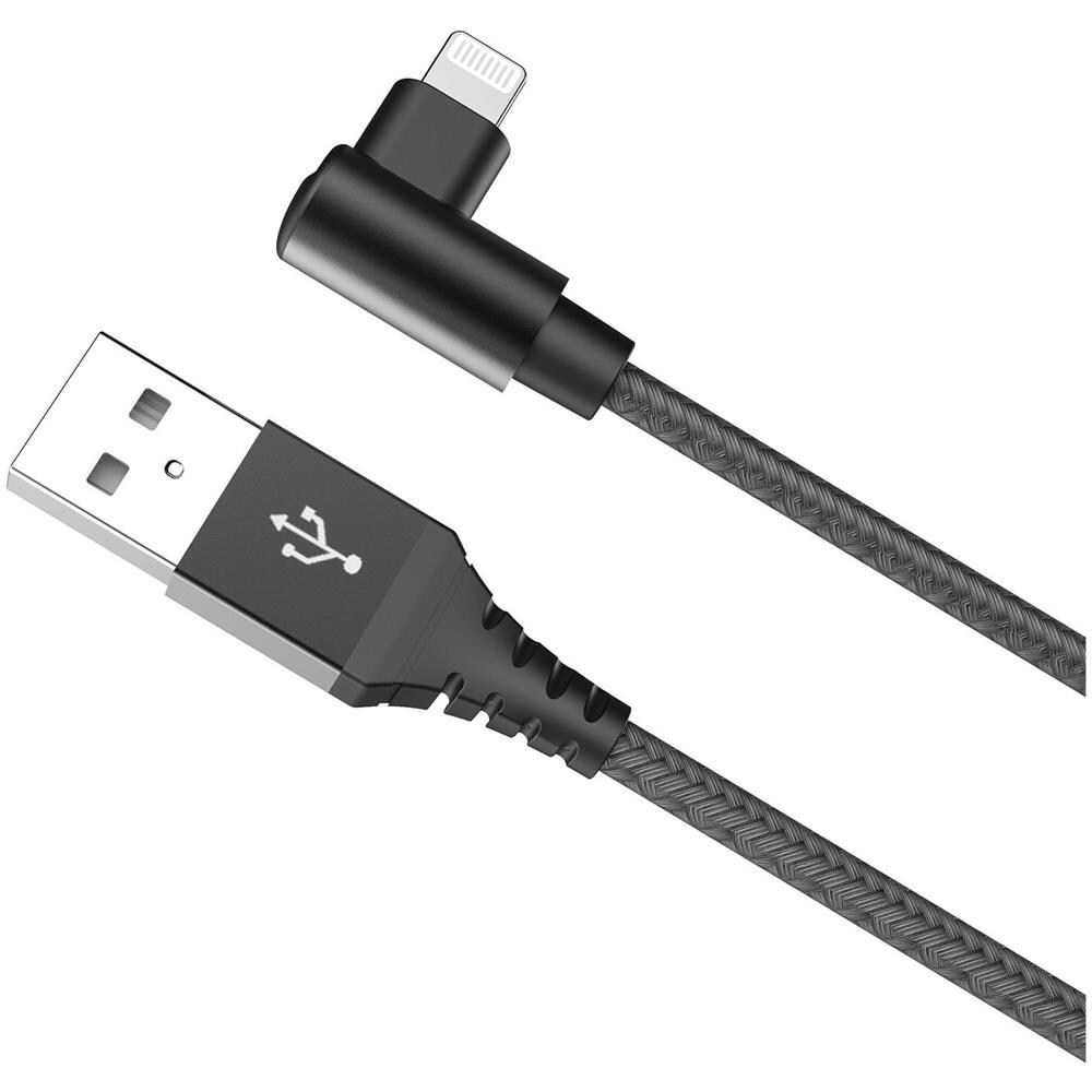 USB-A LIGHTNING L-SHAPE CABLE BK - Foto 2