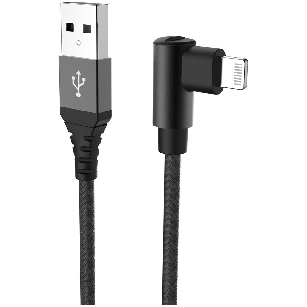 USB-A LIGHTNING L-SHAPE CABLE BK - Foto 1