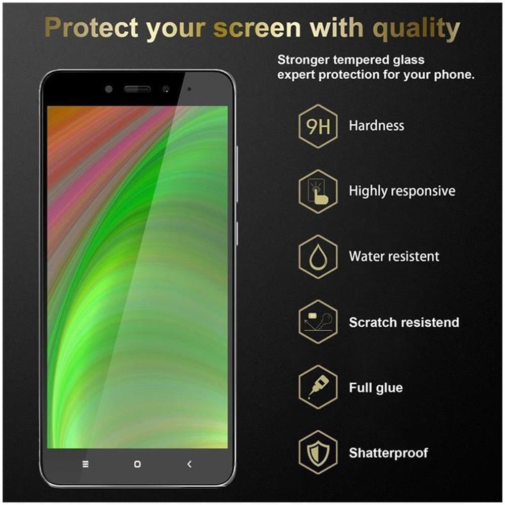 3x Pellicola Armatura A Schermo Intero Compatibile Con Xiaomi Redmi Note 4 In Trasparente Con Nero - 3x Vetro Temperato (tempered) Di Protezione Del Display In Durezza 9h Con 3d Touch - Foto 2