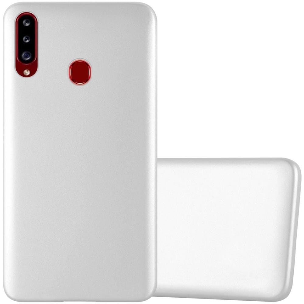 Custodia Compatibile Con Samsung Galaxy A20s In Argento Metallico - Coperchio Protettivo In Silicone Tpu Flessibile - Foto 1