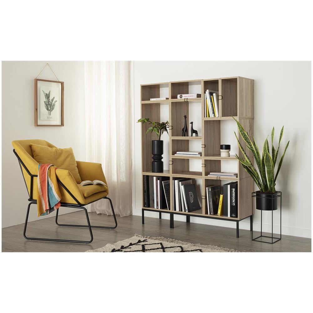 Libreria Decorativa Libro, 4 Ripiani, 68 Cm, Colore Marrone - Foto 7