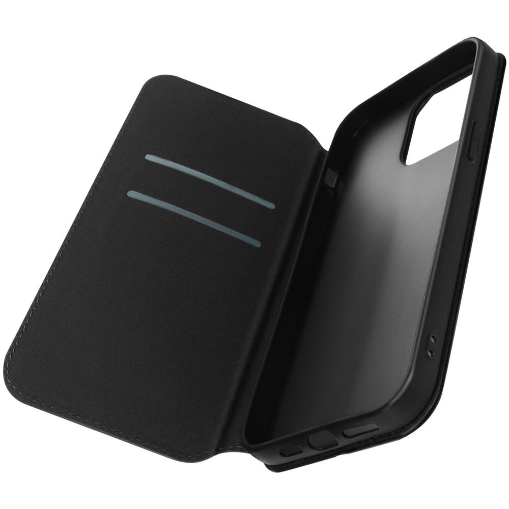 Custodia Iphone 14 Pro Max Portafoglio Funzione Supporto Video Nera - Foto 1