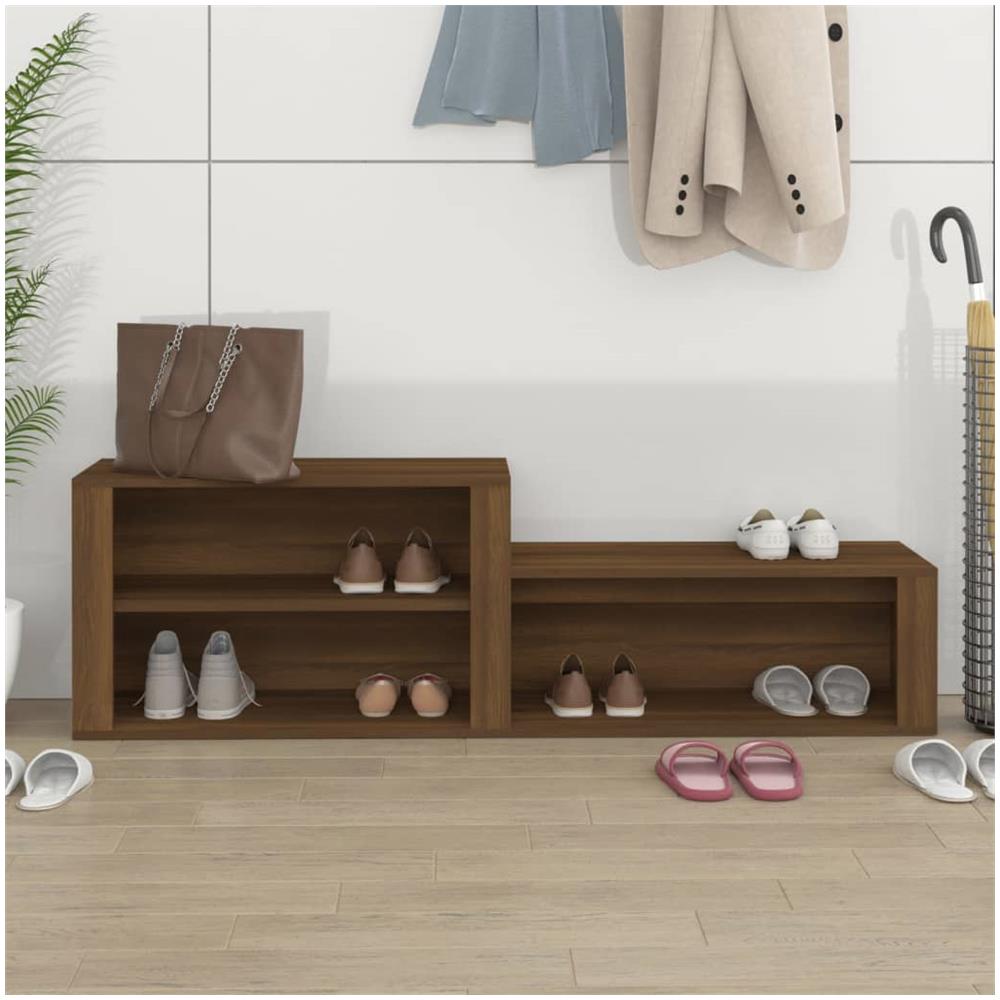 Scarpiera Rovere Marrone 150x35x45 Cm In Legno Multistrato - Foto 3