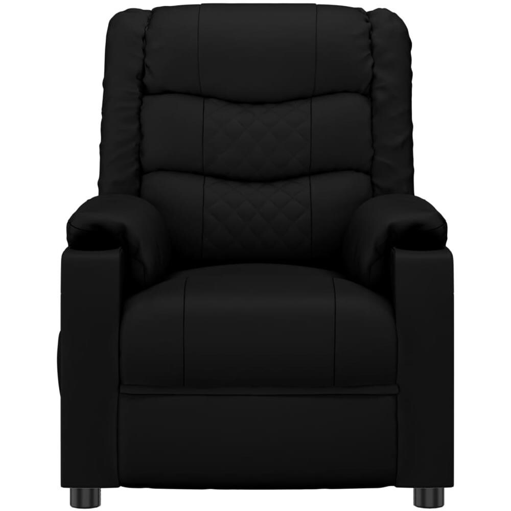 Poltrona Massaggiante Nera In Similpelle - Foto 3