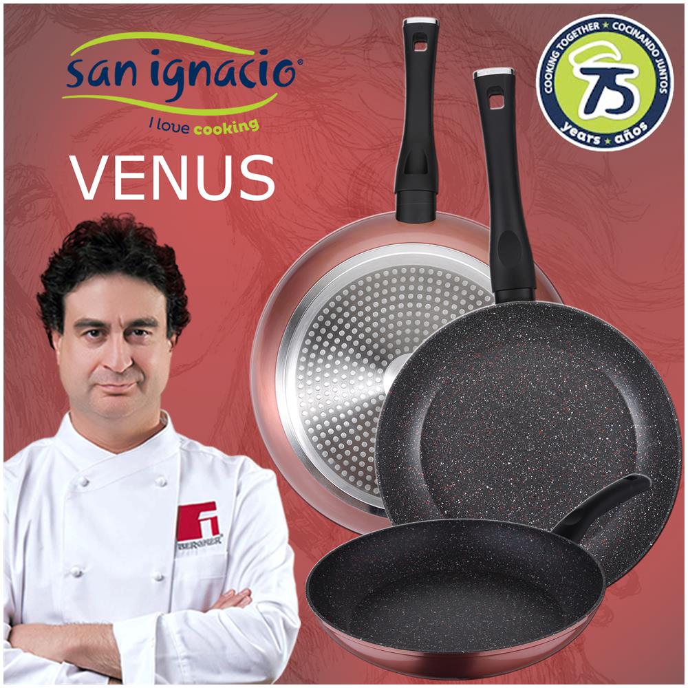 Set 3pz Padelle In Alluminio Forgiato Venus, Induzione, Titanio - Foto 2