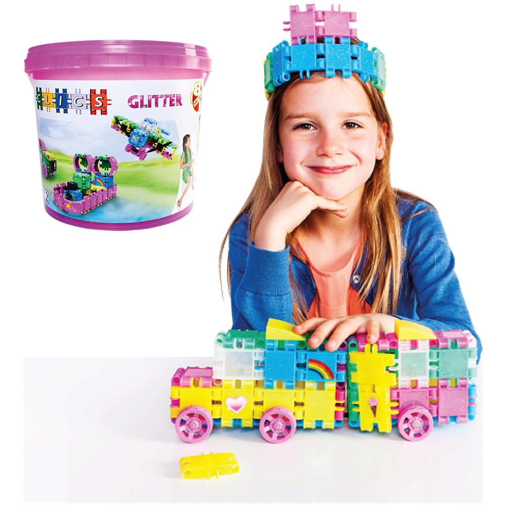 Construction Toys Per Bambini Dai 3 Anni, Giocattoli Educativi Creativi In Un Set Da 175 Pezzi, Mattoncini Glitterati Per Ragazze, Giocattoli Con Stelo Montessori, Giocattoli Durevoli Realizzati In Materiale Riciclato - Foto 1