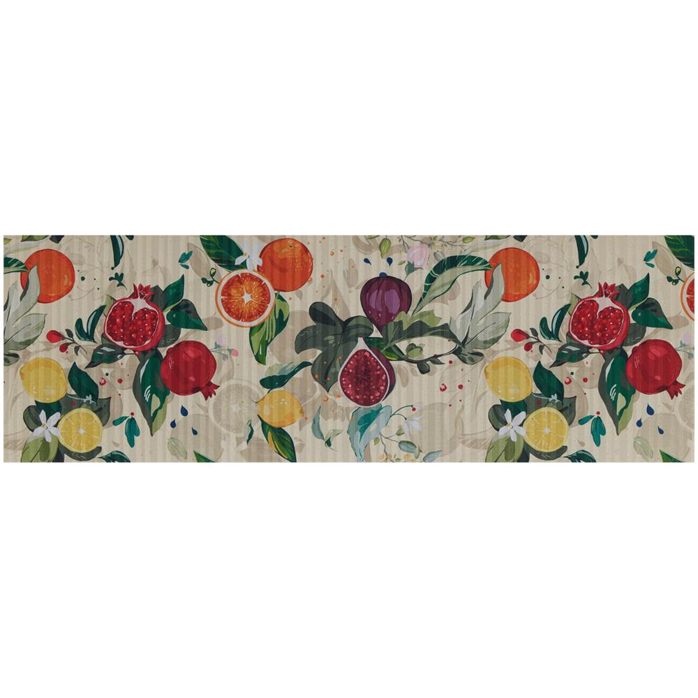 Tappeto Passatoia Cucina Antiscivolo Stampa Digitale Happy Dis. Frutta 52x280 Frutta - Foto 1