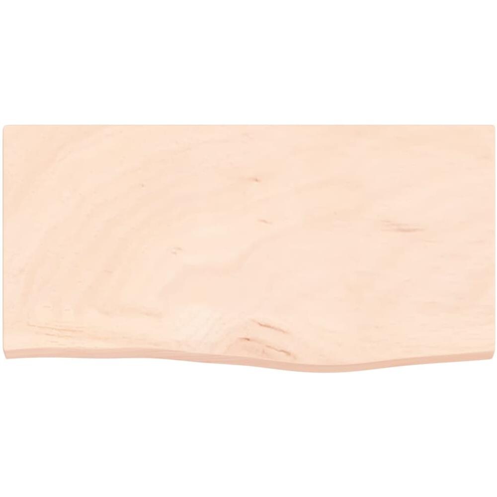 Ripiano a Parete 60x30x2 cm Legno Massello Rovere Non Trattato - Foto 2