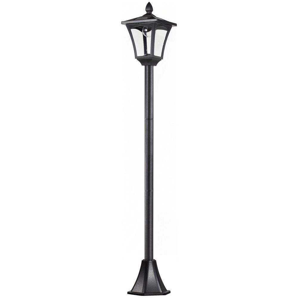 Lampione da Giardino a Led con Pannelli Solari IP44 Dimensioni 18x18x160 cm Colore Nero - Foto 1